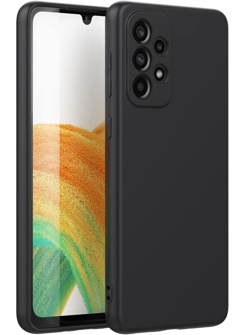 جراب سامسونج جالاكسي A73 5G، غطاء TPU رفيع مع حماية للكاميرا، مقاوم للخدش، جراب مرن ورفيع لهاتف جالاكسي A73 5G، أسود - Image 1